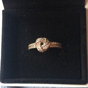 Pandora Rose Shimmering Love Knot Ring- 54 (size 7)